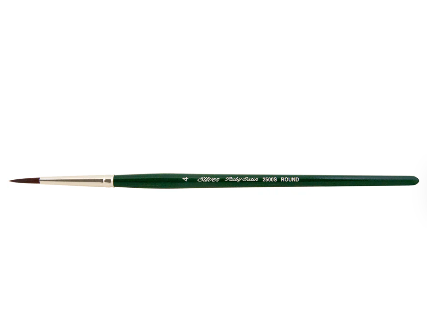 Silver Brush - Ruby Satin Short Handle Brushes - Round 2500S