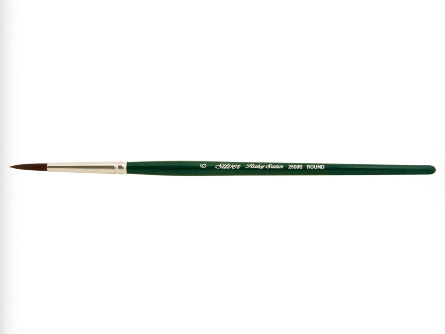Silver Brush - Ruby Satin Short Handle Brushes - Round 2500S