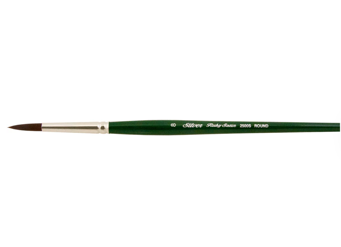 Silver Brush - Ruby Satin Short Handle Brushes - Round 2500S