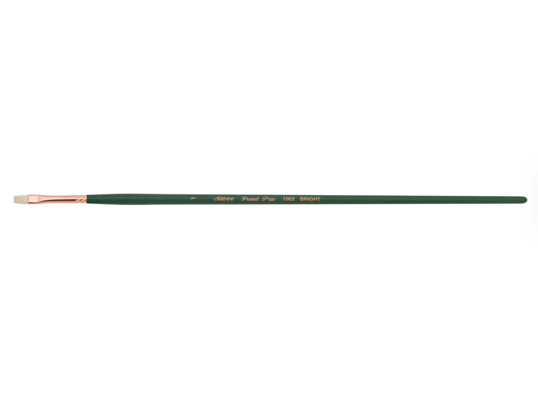 Silver Brush - Grand Prix Long Handle Hog Bristle Brushes - Bright