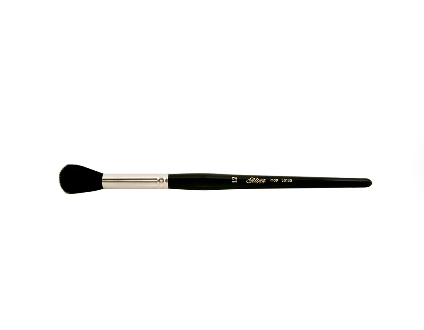 Silver Brush - Goat Hair Silver Mop - Black Round - 5618s