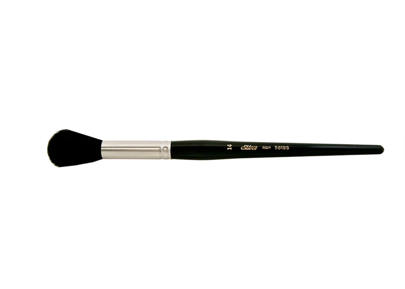 Silver Brush - Goat Hair Silver Mop - Black Round - 5618s