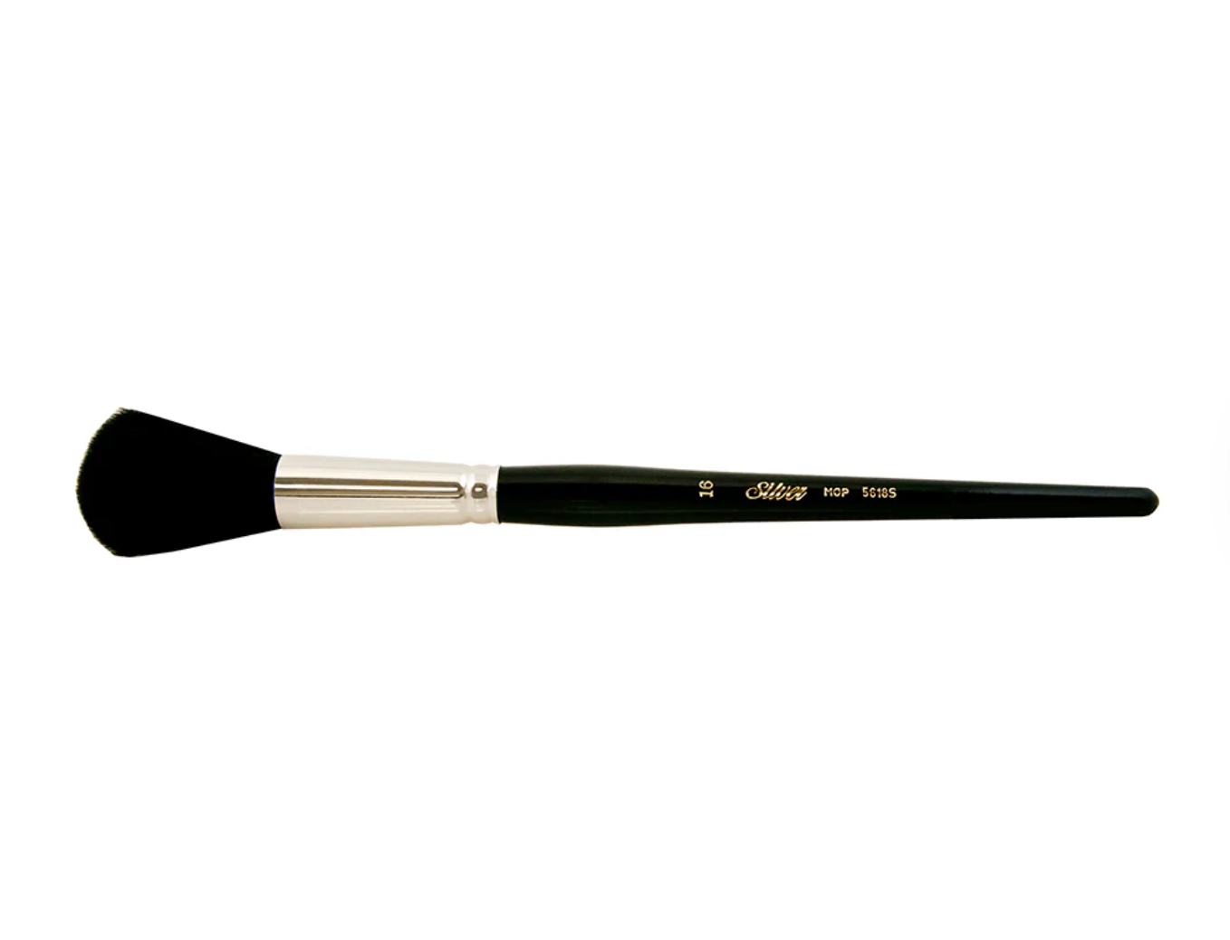 Silver Brush - Goat Hair Silver Mop - Black Round - 5618s
