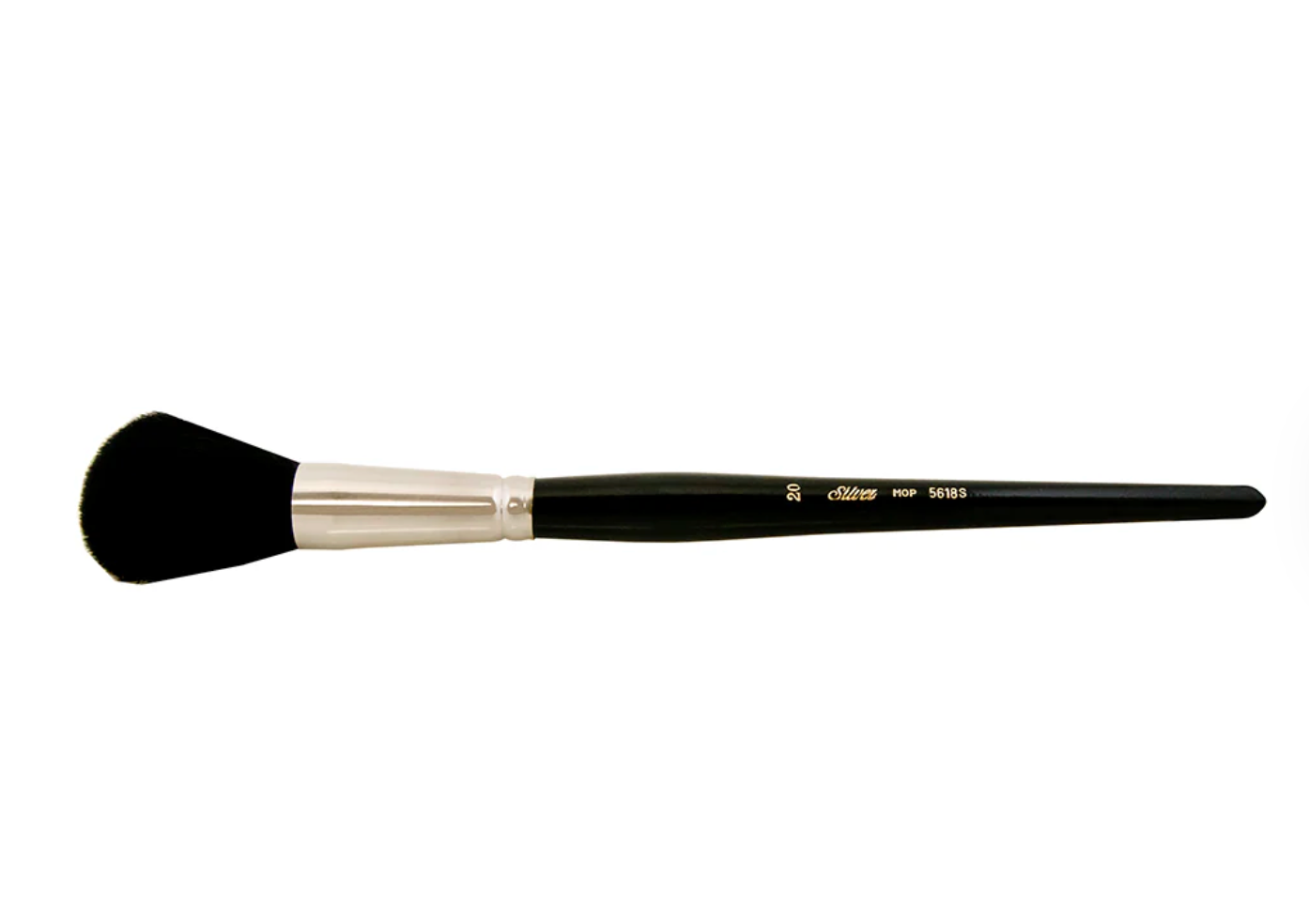 Silver Brush - Goat Hair Silver Mop - Black Round - 5618s