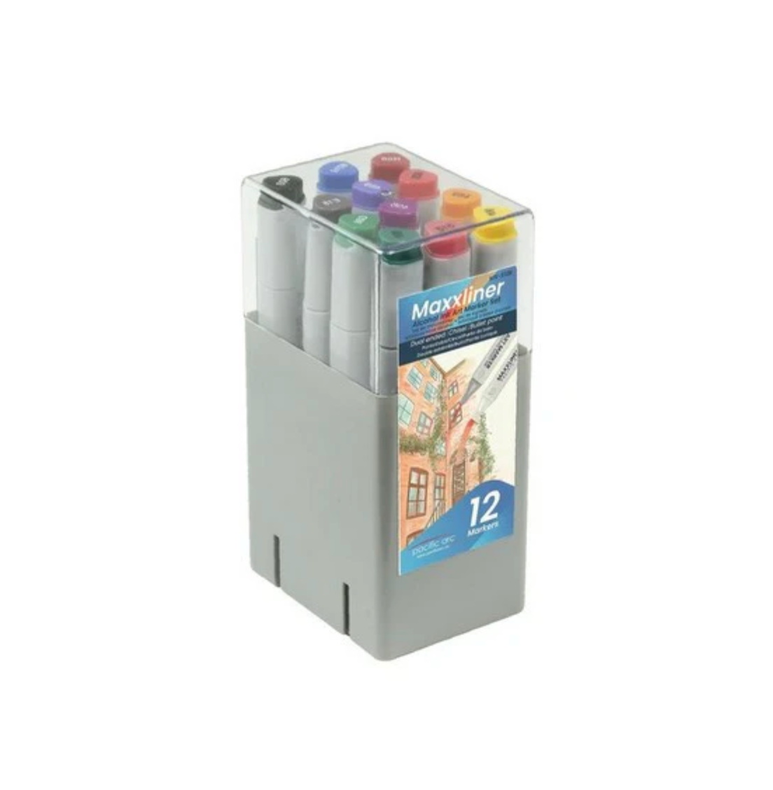 Maxxliner Double-Ended Alc Marker 12-Color Set