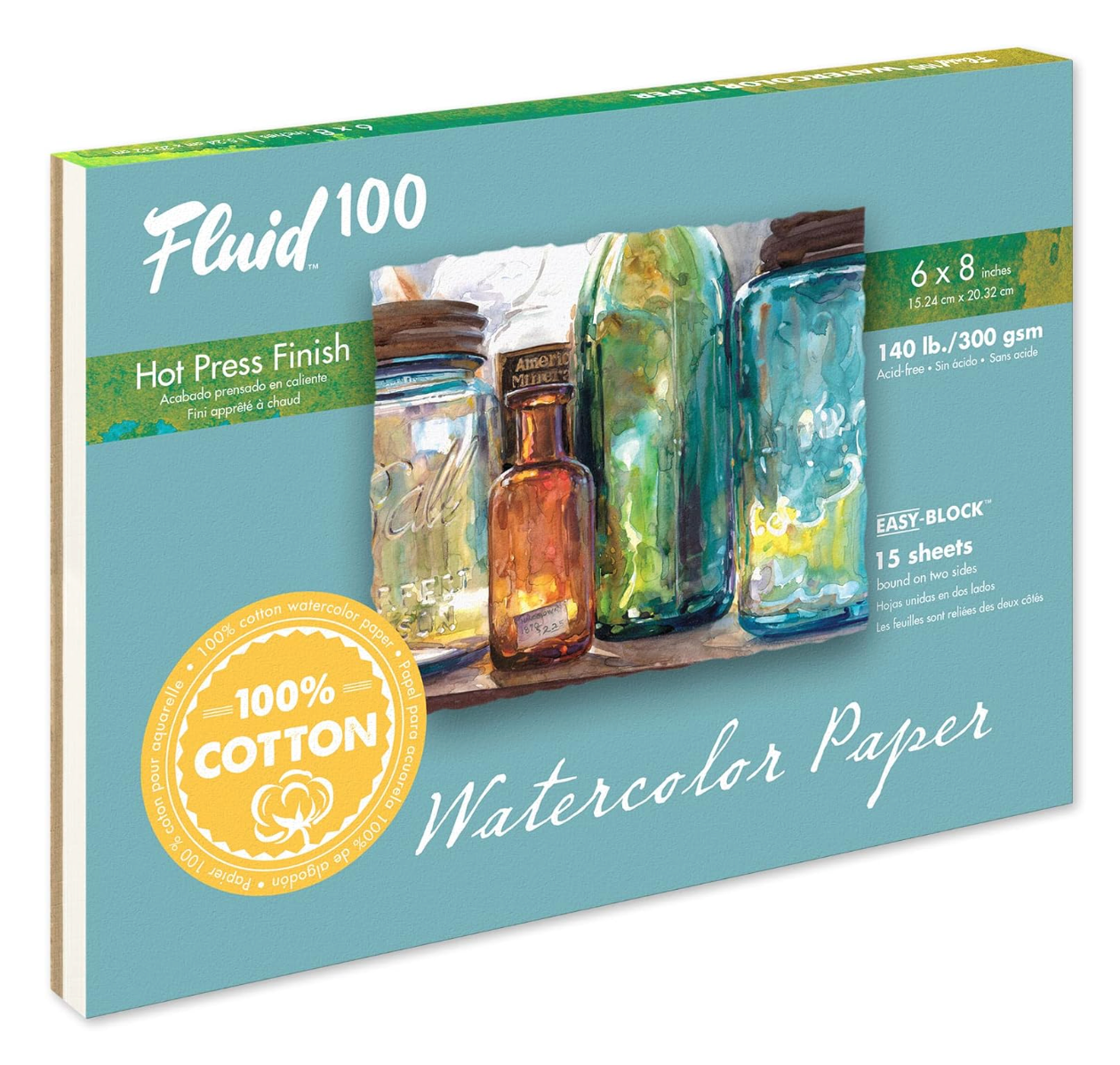 Fluid 100 140lbs Hot Press Blocks