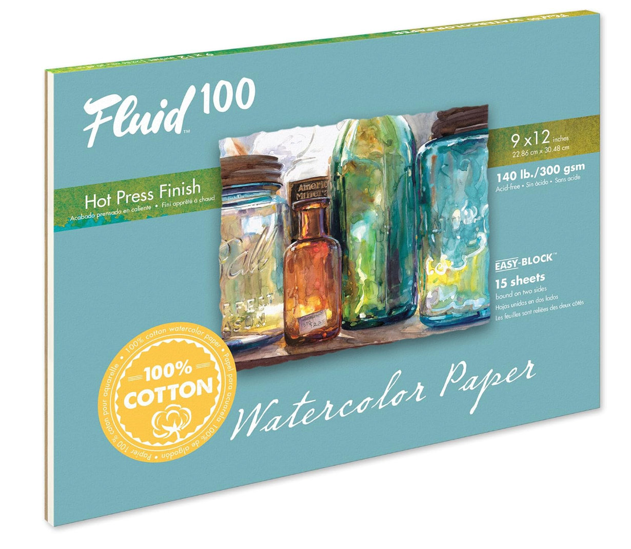 Fluid 100 140lbs Hot Press Blocks