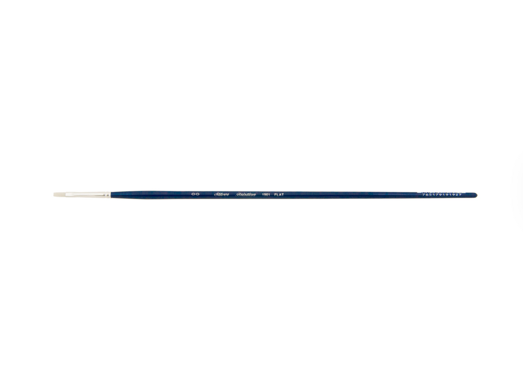 Silver Brush - Bristlon Stiff Synthetic Long Handle Brushes - Flat 1901