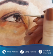 Load image into Gallery viewer, Silver Brush - Bristlon Stiff Synthetic Long Handle Brush - Script Liner 1907
