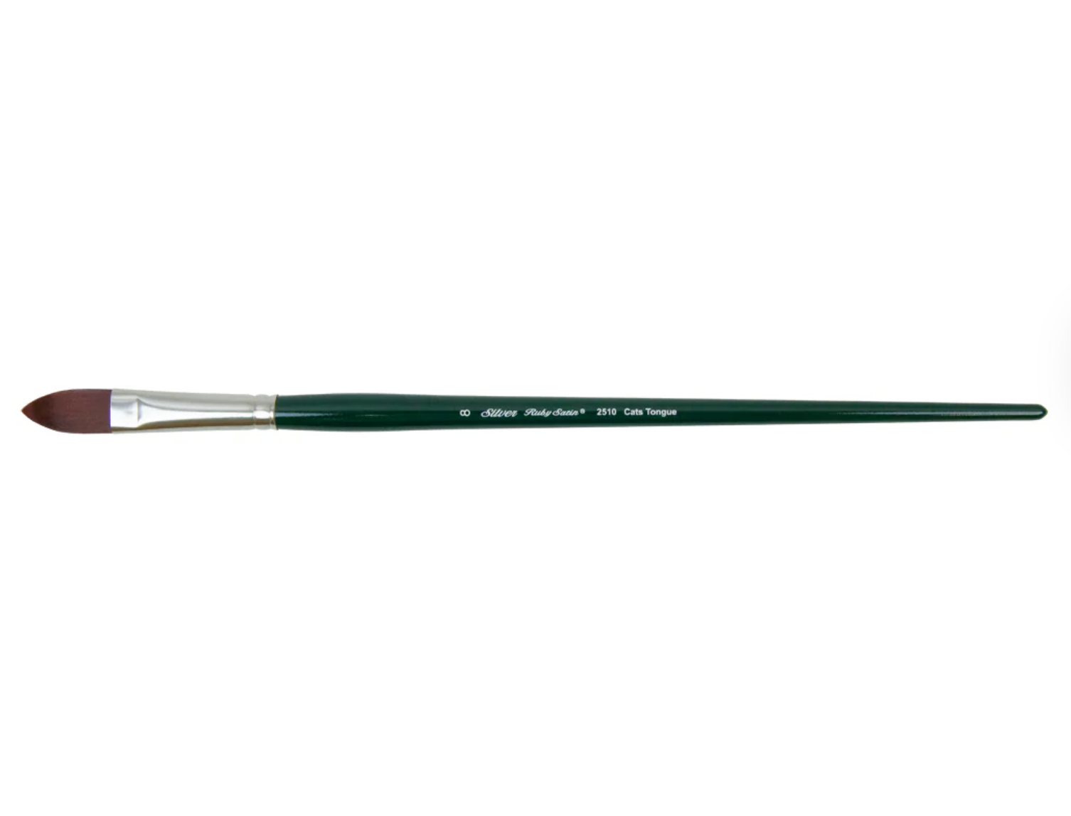 Silver Brush - Ruby Satin Long Handle Brushes - Cat's Tongue 2510