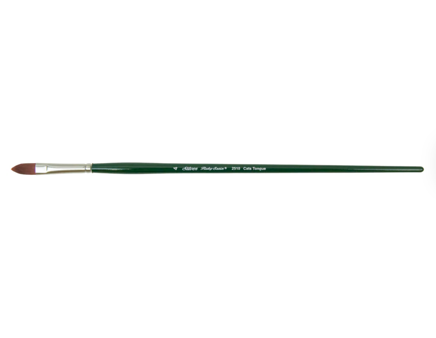 Silver Brush - Ruby Satin Long Handle Brushes - Cat's Tongue 2510