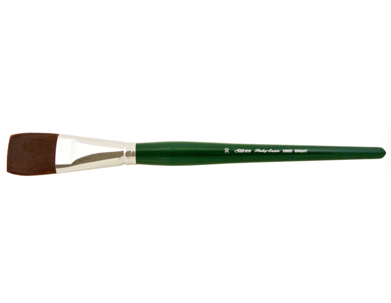 Silver Brush - Ruby Satin Short Handle Brushes - Bright 2502S