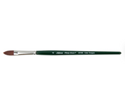 Silver Brush - Ruby Satin Short Handle Brushes - Cat's Tongue 2510S