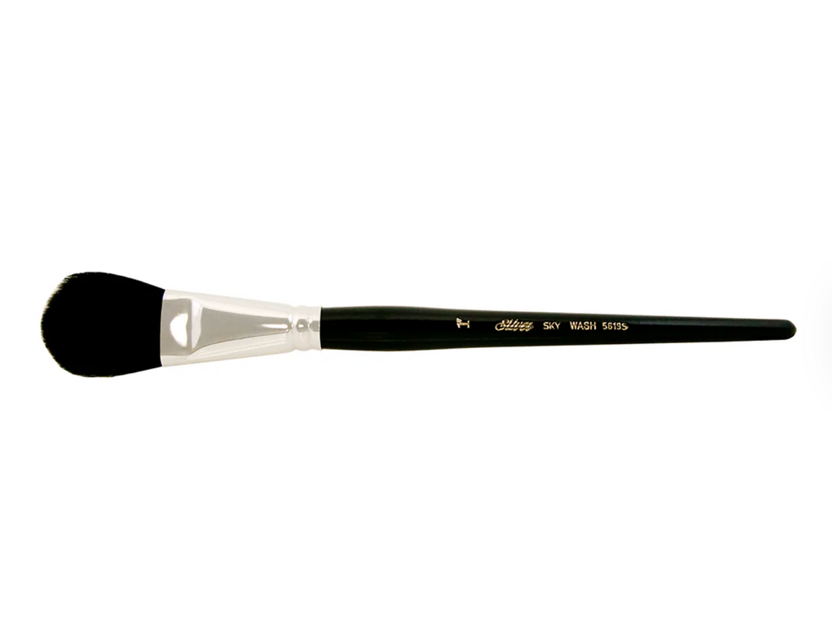 Silver Brush - Goat Hair Silver Mops - Black Oval 5619s