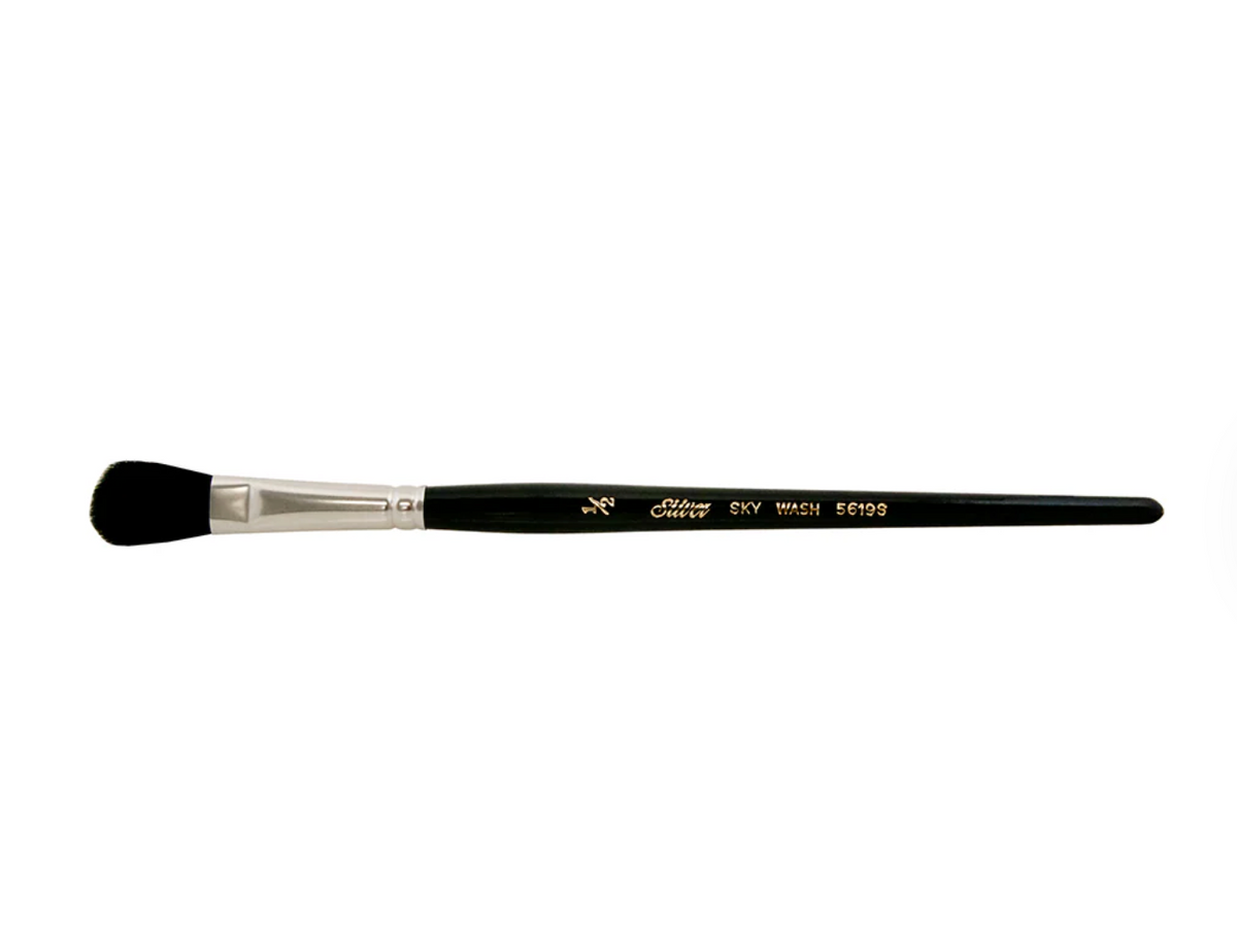 Silver Brush - Goat Hair Silver Mops - Black Oval 5619s