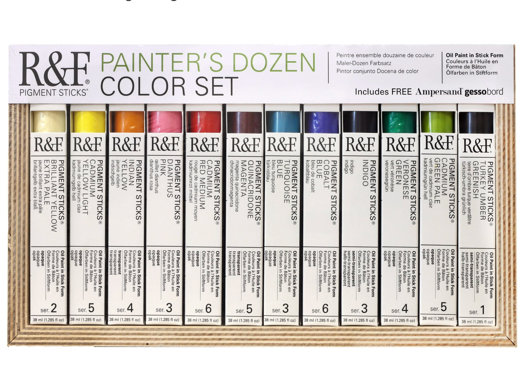 R&F Pigment Stick Sets and Drawing Oil Stick Sets