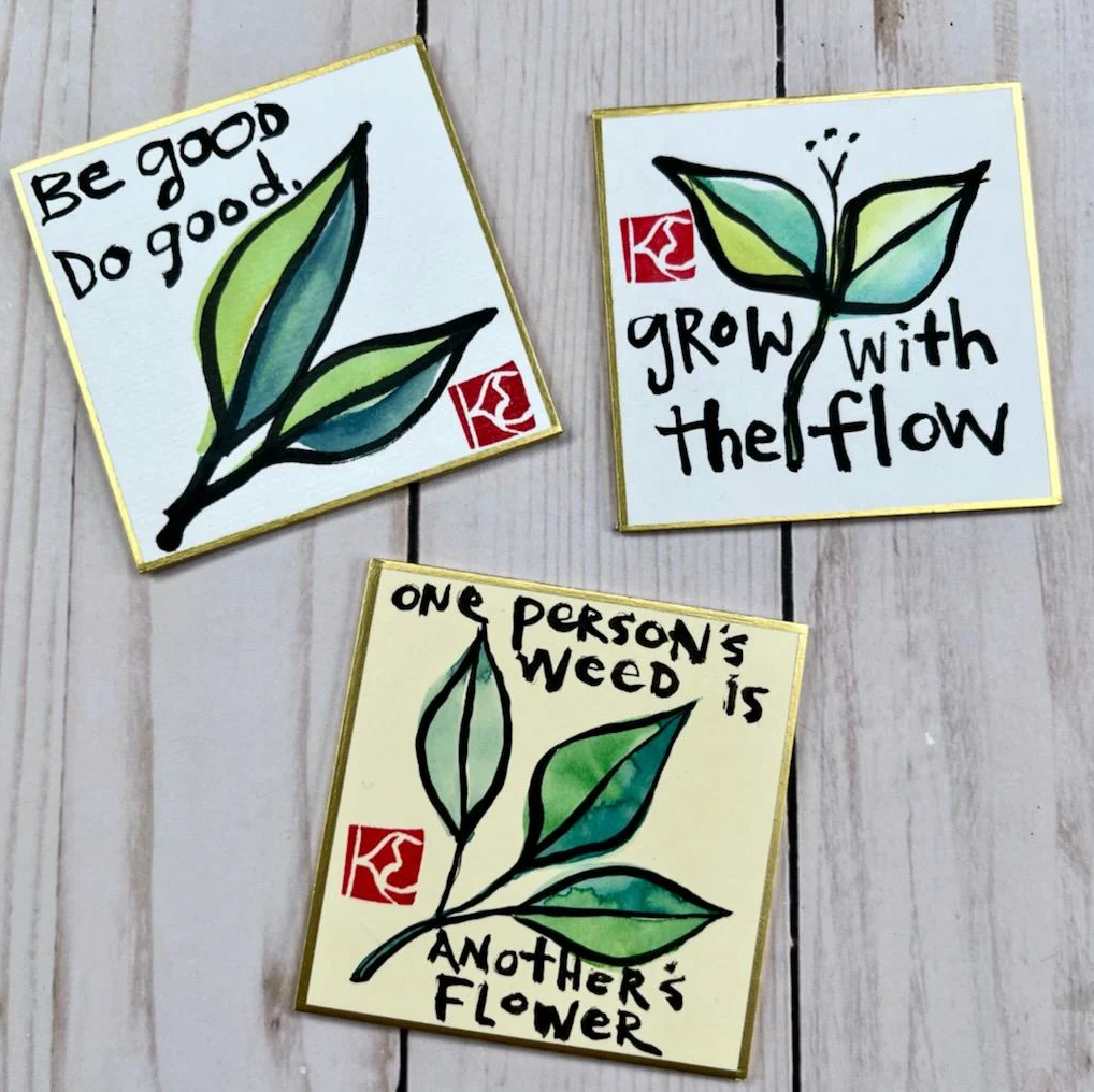 Japanese Shikishi 3" x 3" Gasen Boards (5 pk)