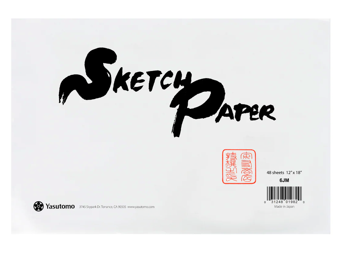 Washi Kozo Sketch Paper, 12" x 18" (48 Sheet Pad)