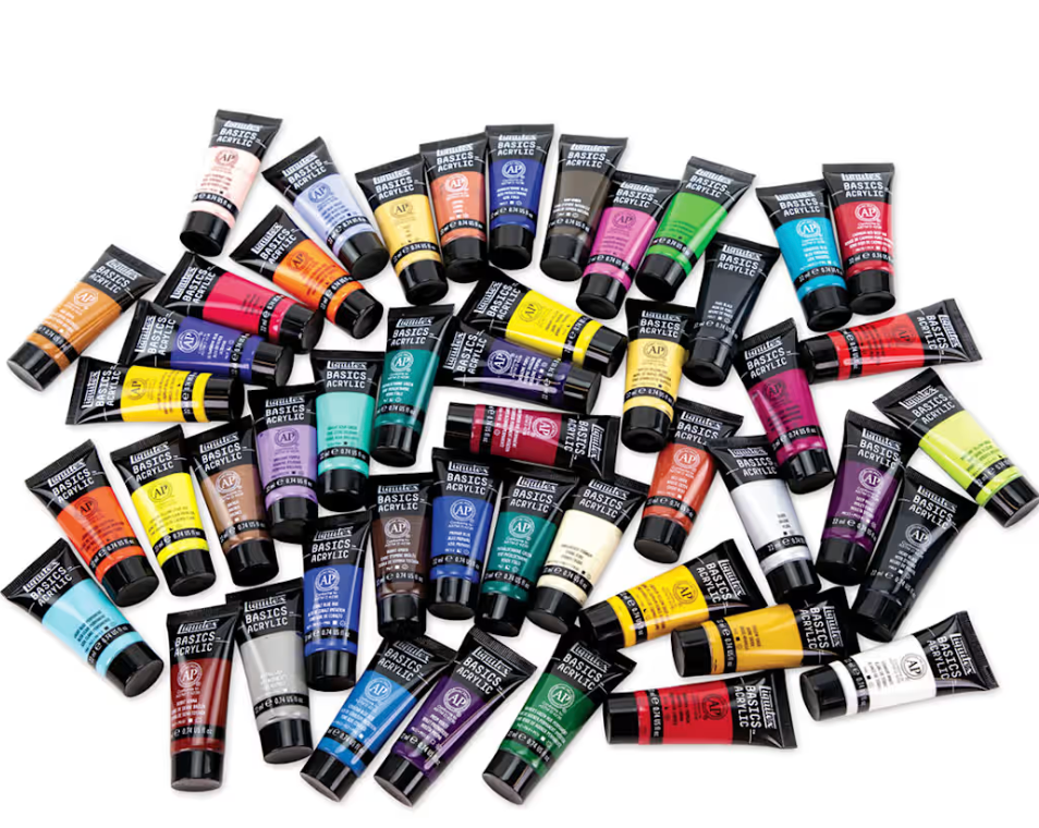 Mini Liquitex Basics .75 oz - Flourescent and Primary Colors