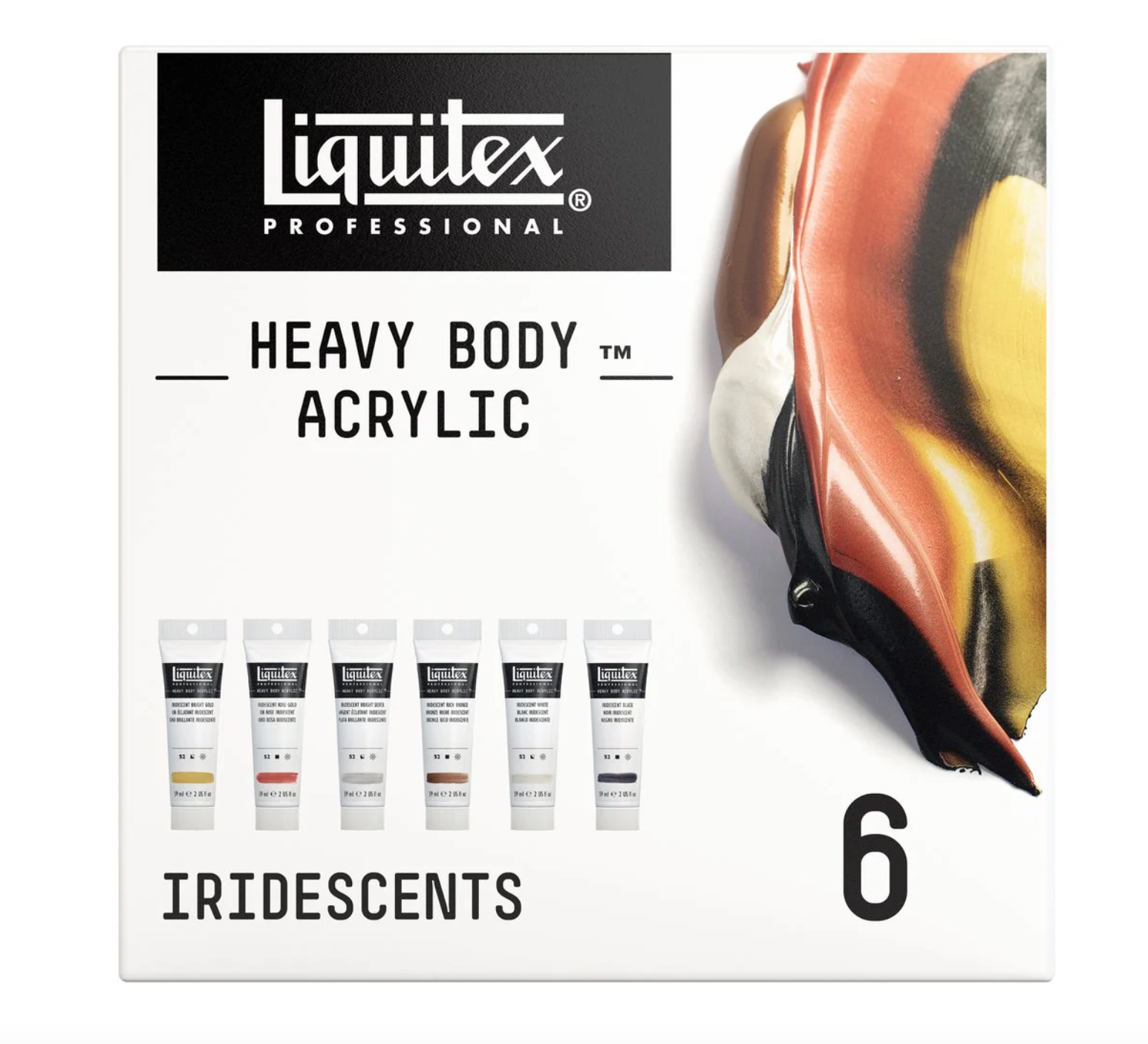 Liquitex Heavy Body Acrylic Iridescent 6 Set 59ml
