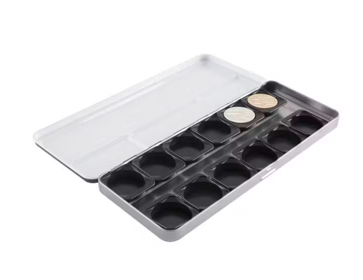 Finetec Empty Metal Watercolor Palette Box - 12 Pan
