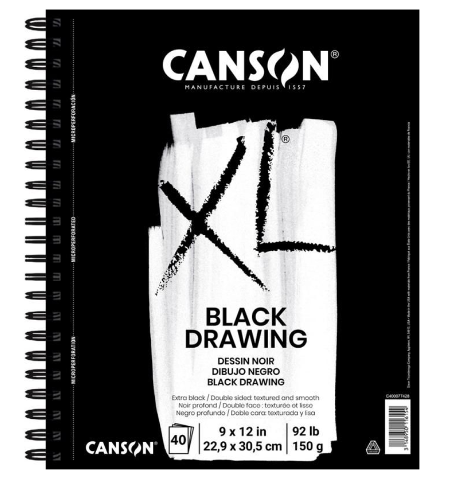 Canson XL Black Draw Pad