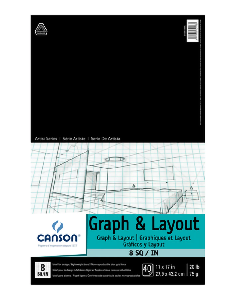 Canson Cross Section Pad Graph & Layout