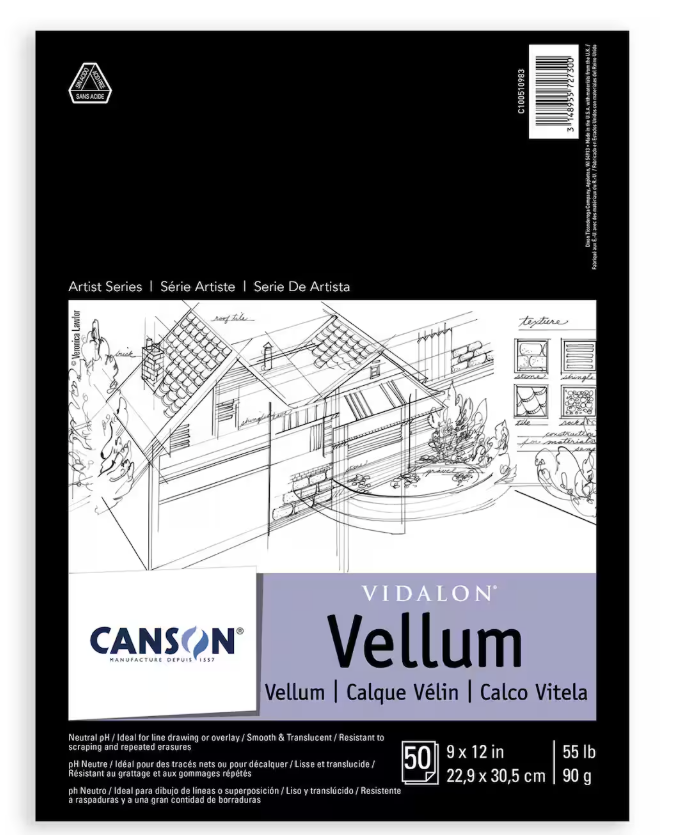 Canson Art Series #55 Vidalon Pad 9x12