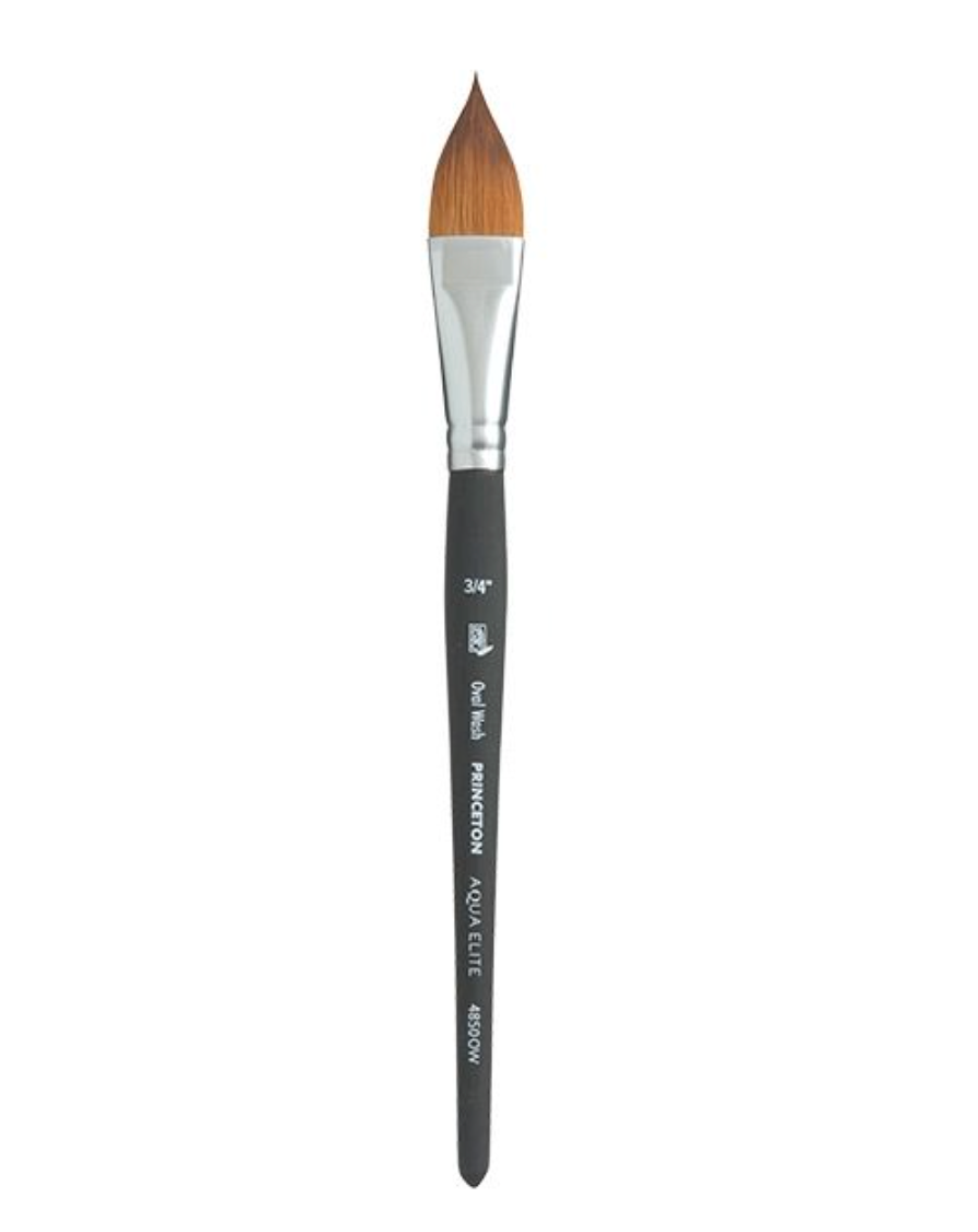 AquaElite Synthetic Kolinsky Brushes - Oval Wash