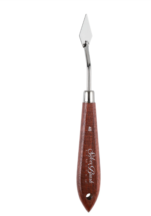 Silver Brush Palette Knife #40