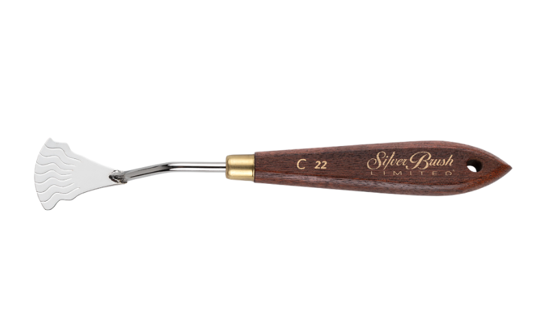 Silver Brush Palette Knife #C22