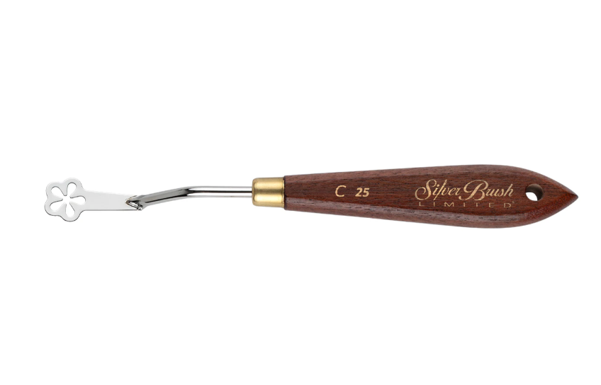 Silver Brush Palette Knife #C25