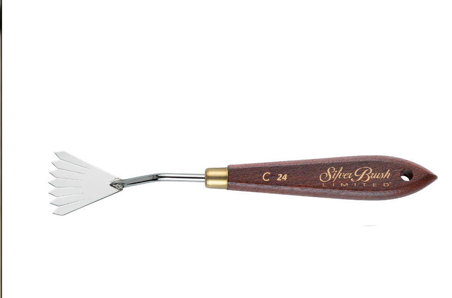 Silver Brush Palette Knife #C24