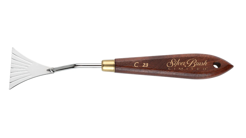 Silver Brush Palette Knife #C23