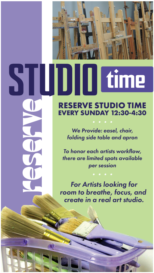 Sundays: Artists Studio Use (Reservation Required)
