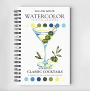 Classic Cocktails Watercolor Workbook by Willow Wolfe