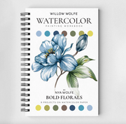 Bold Florals Watercolor Workbook by Willow Wolfe