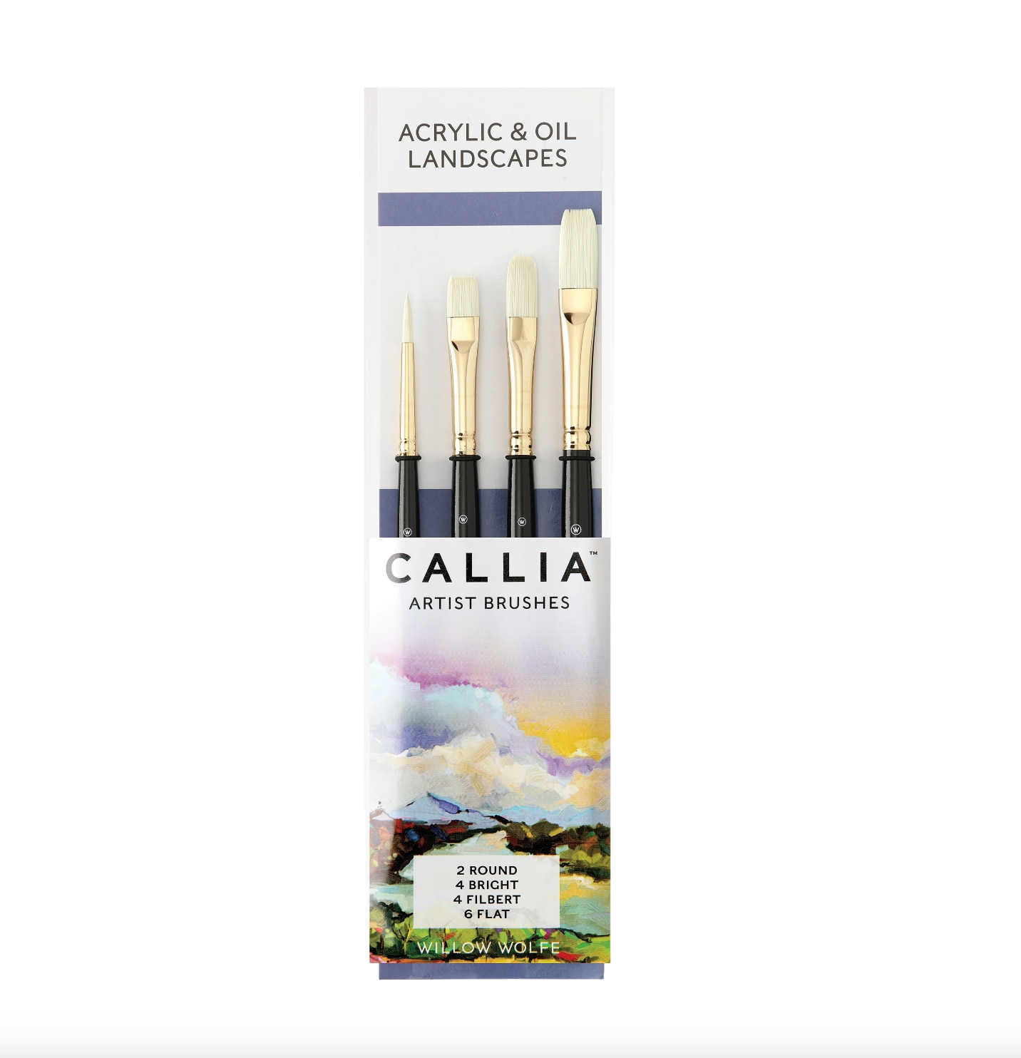 Callia Brush Set Acrylic and Oil Landscapes by Willow Wolfe