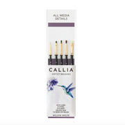 Callia Brush Set5 Mixed Media Detail Brushes