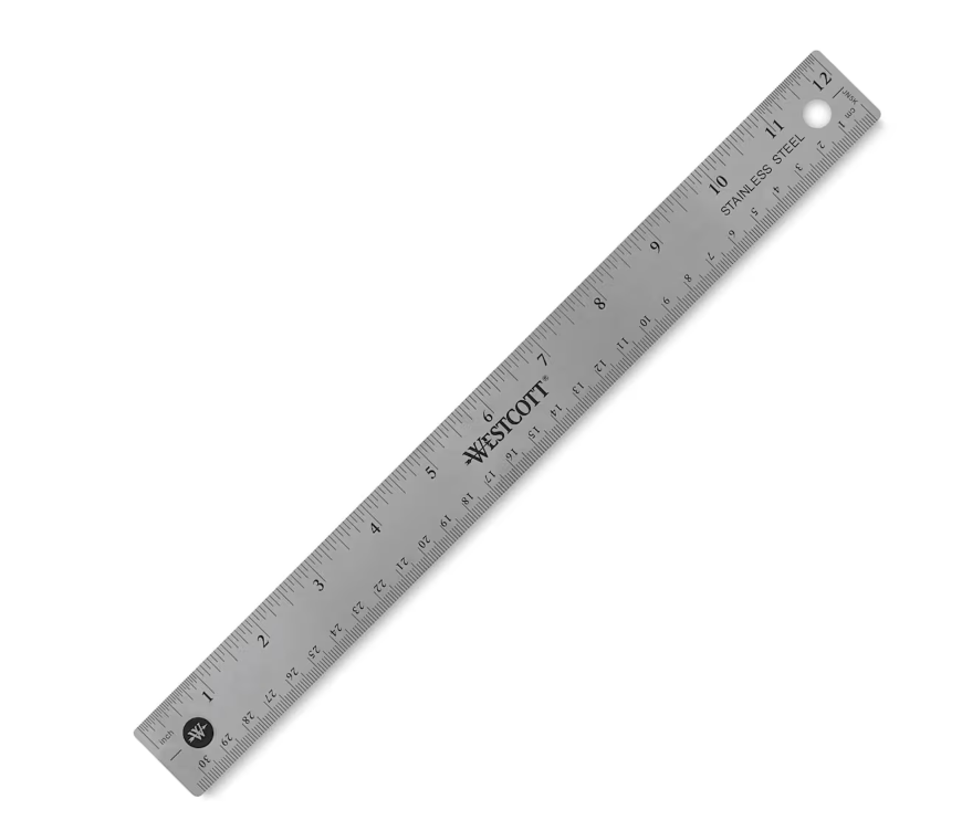 Ruler SS Flex Cork 12in