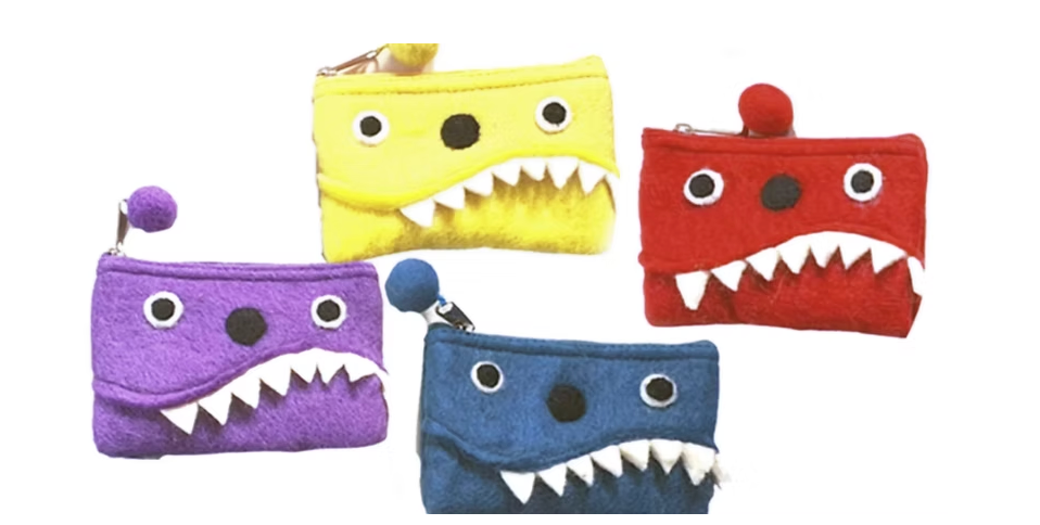 Felt Pouch Monster Face