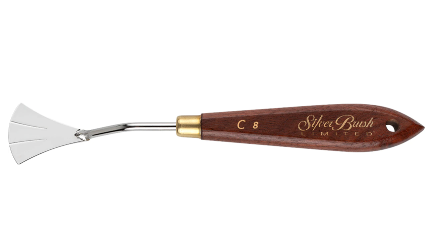 Silver Brush Palette Knife #C8
