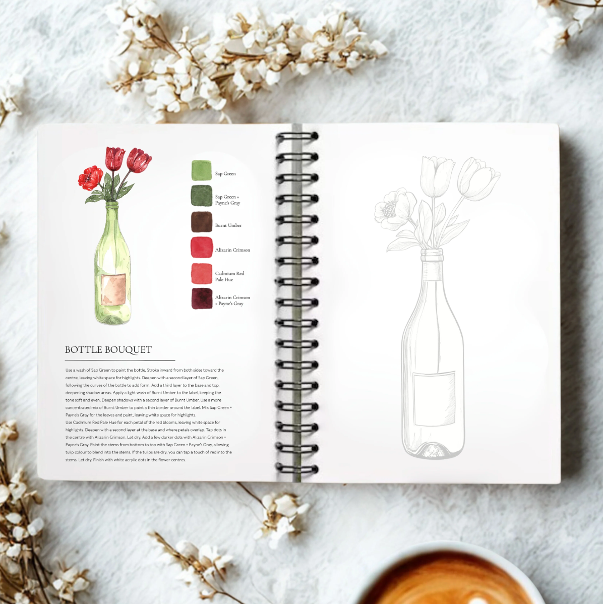 Pretty Pots Watercolor Workbook by Willow Wolfe