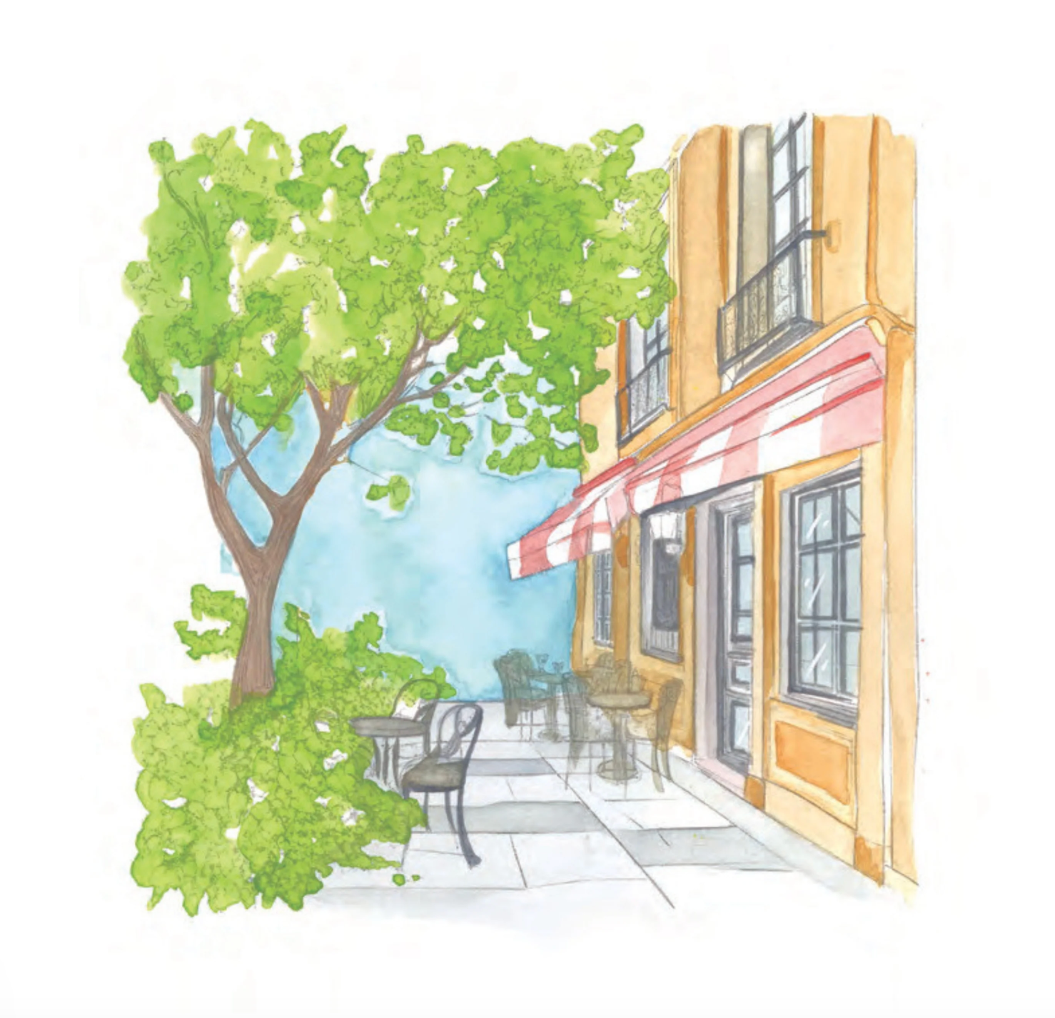 Cozy Cafe Watercolor Workbook by Willow Wolfe