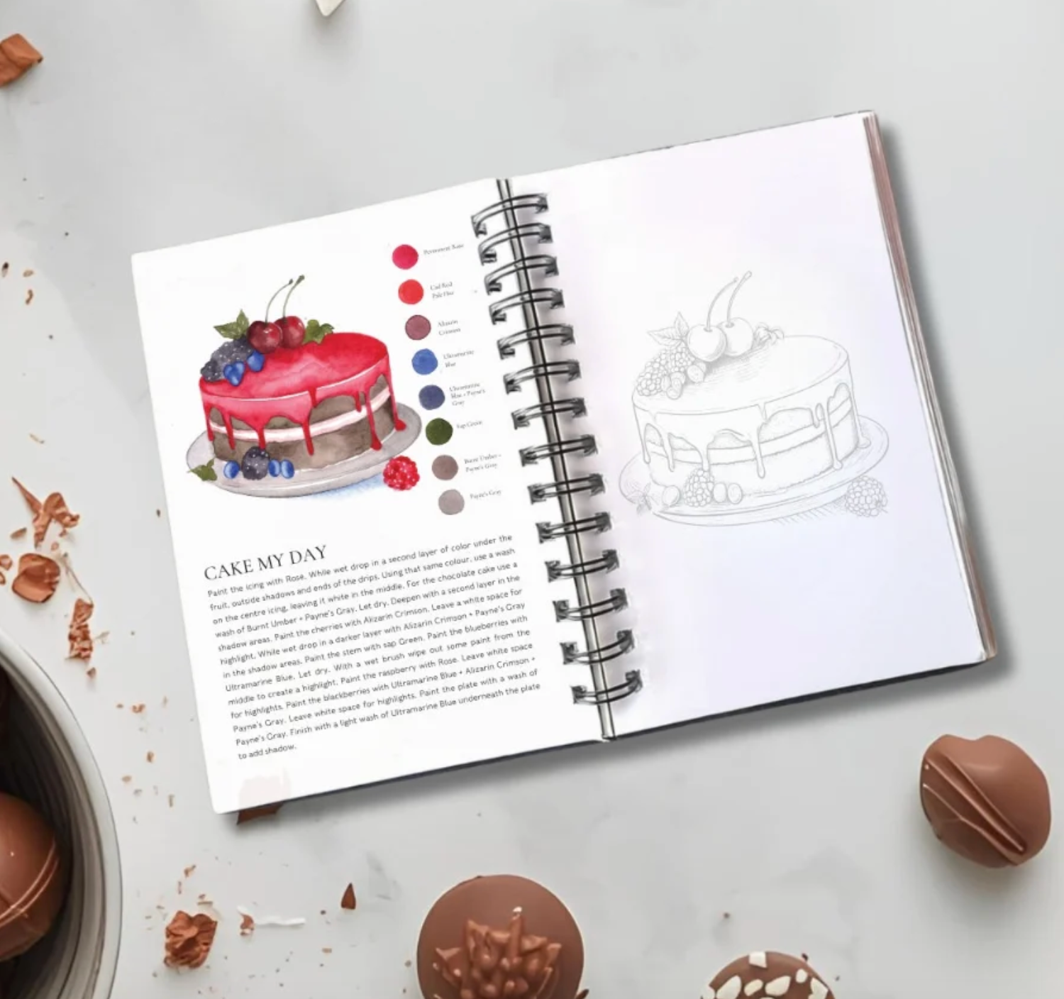 Sweet Treats Watercolor Workbook by Willow Wolfe