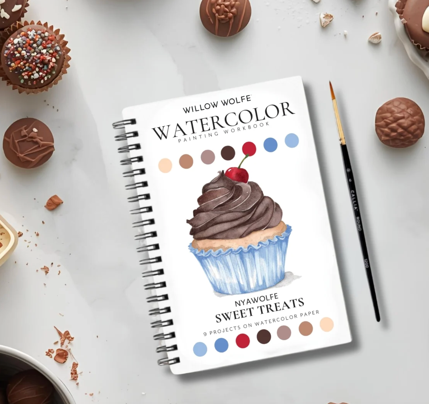 Sweet Treats Watercolor Workbook by Willow Wolfe