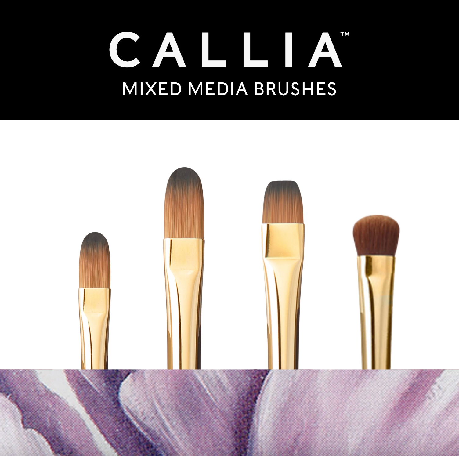 Callia Brush Set4 Acrylic and Oil Flowers