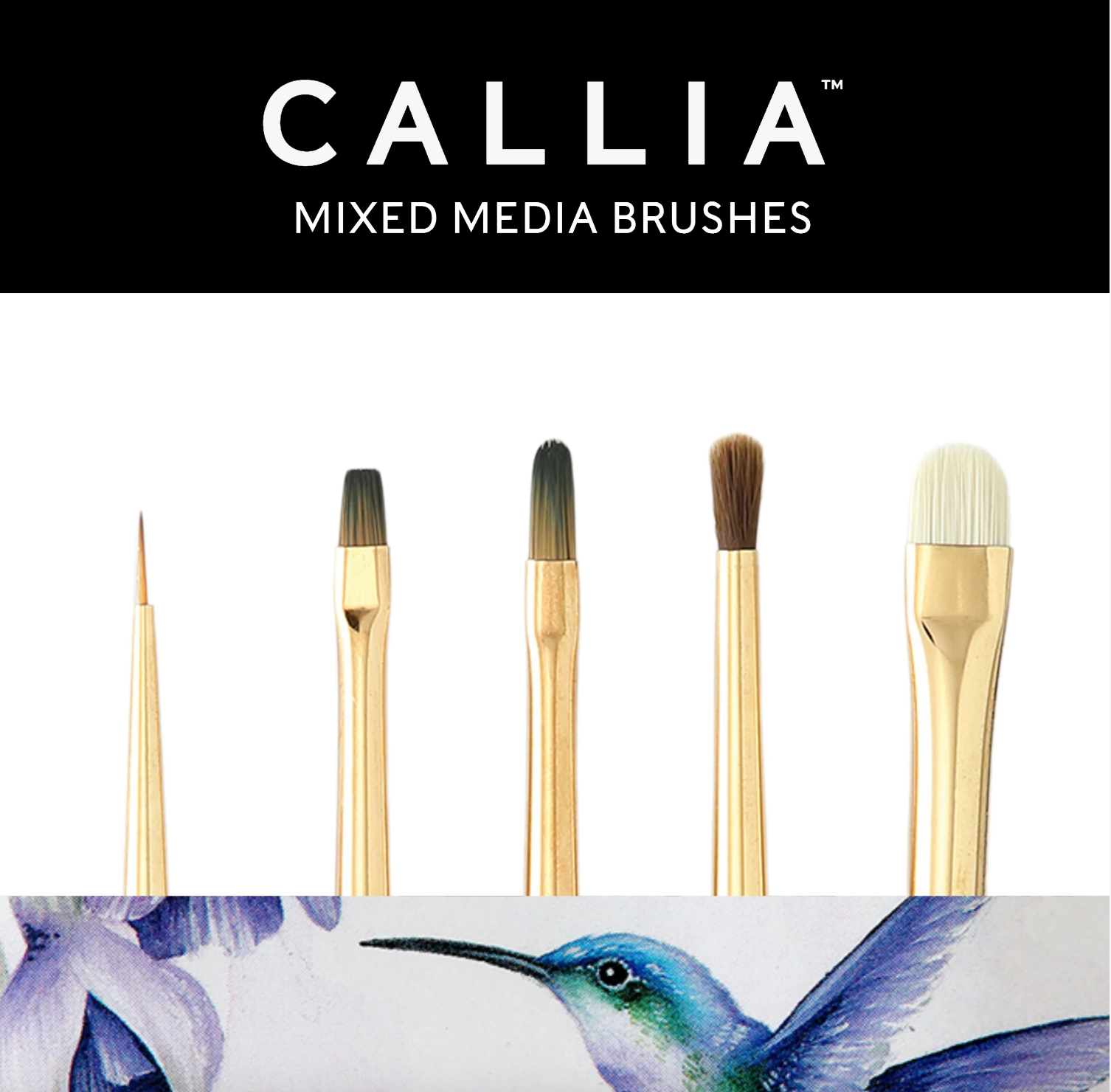 Callia Brush Set5 Mixed Media Detail Brushes