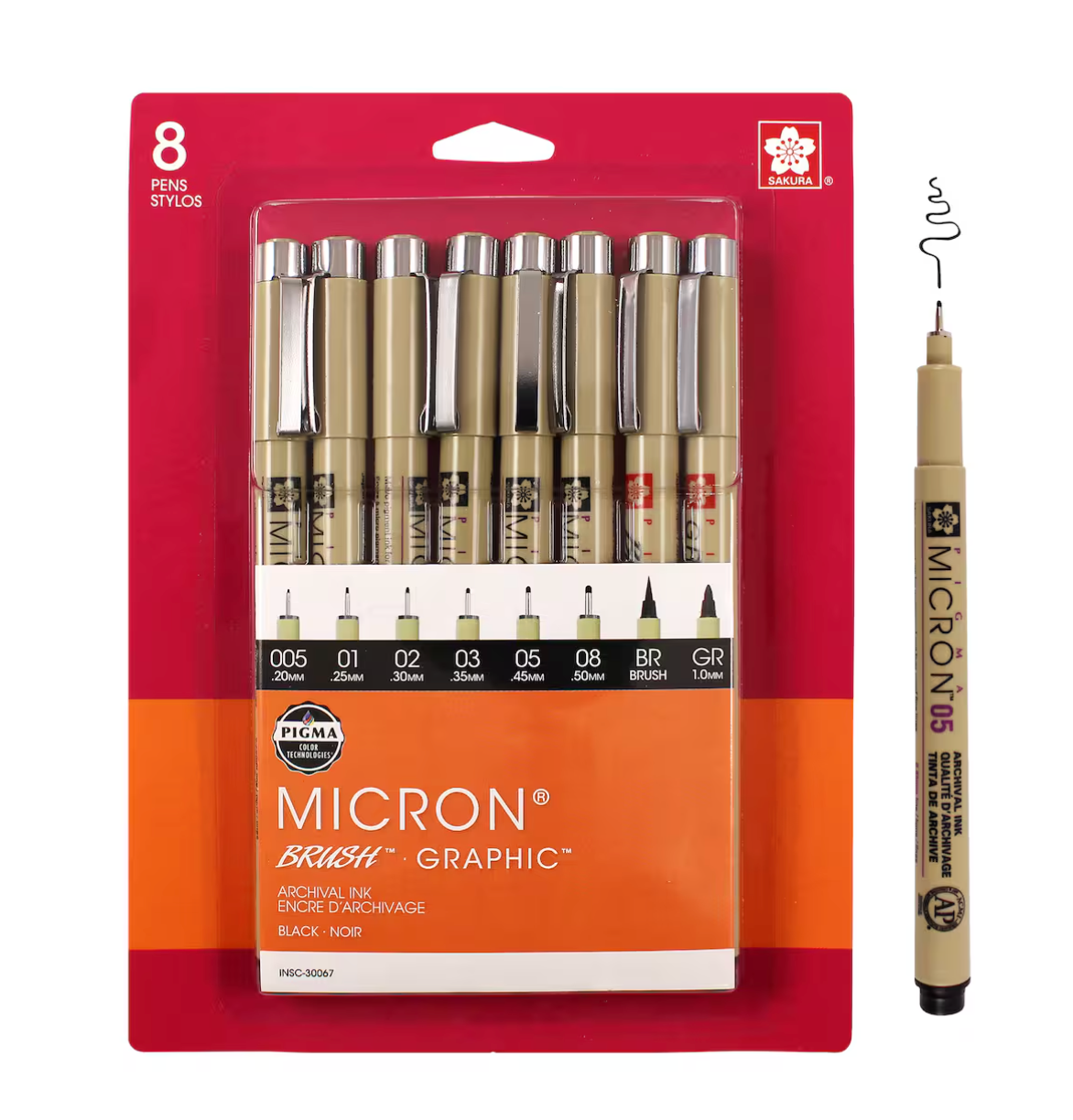 Pigma 8-Pen Assorted Set