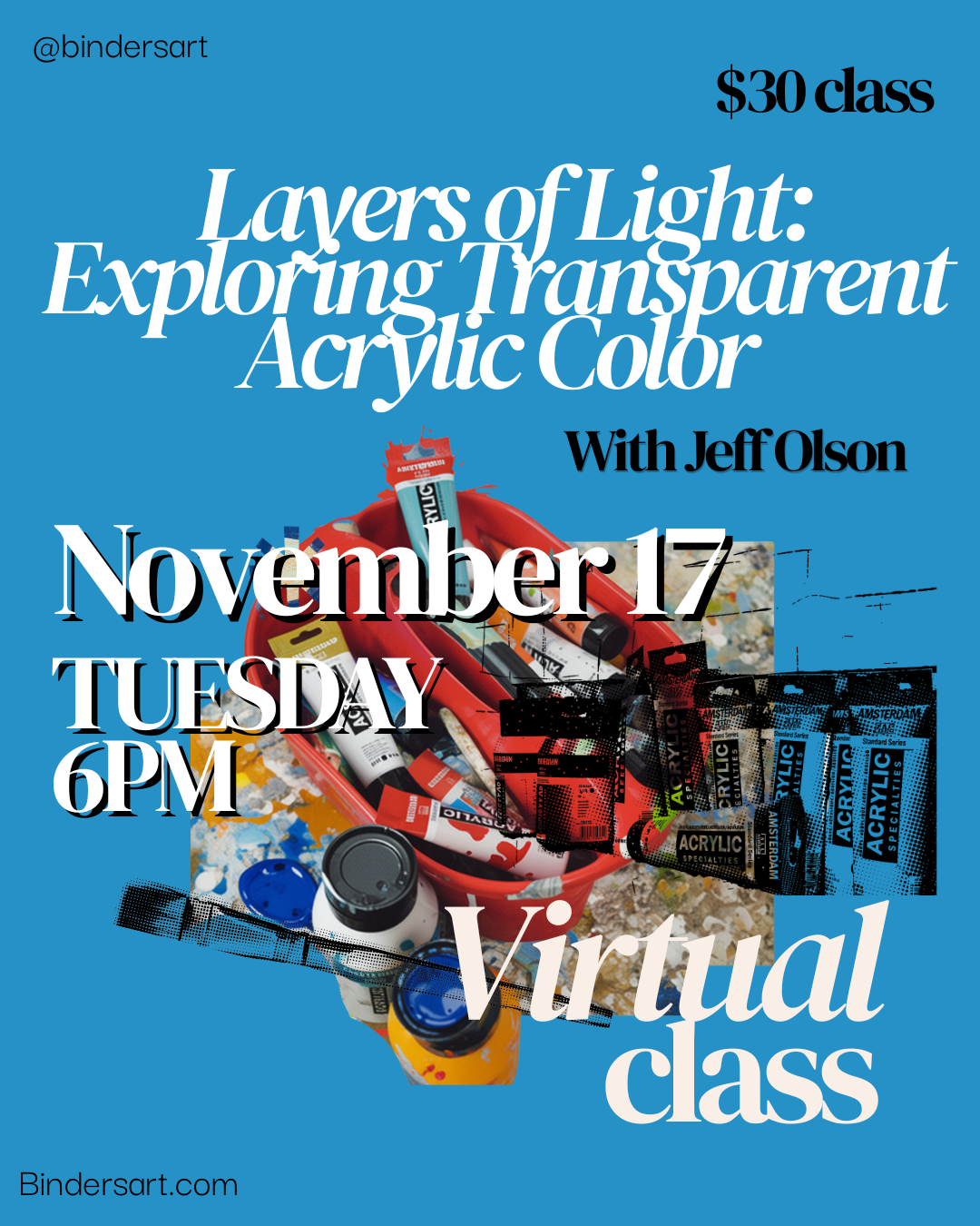 Virtual Workshop: Amsterdam Acrylics with Jeff. Nov 17
